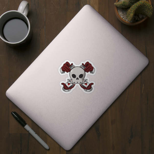 Croupiers crew Jolly Roger pirate flag (no caption) by RampArt